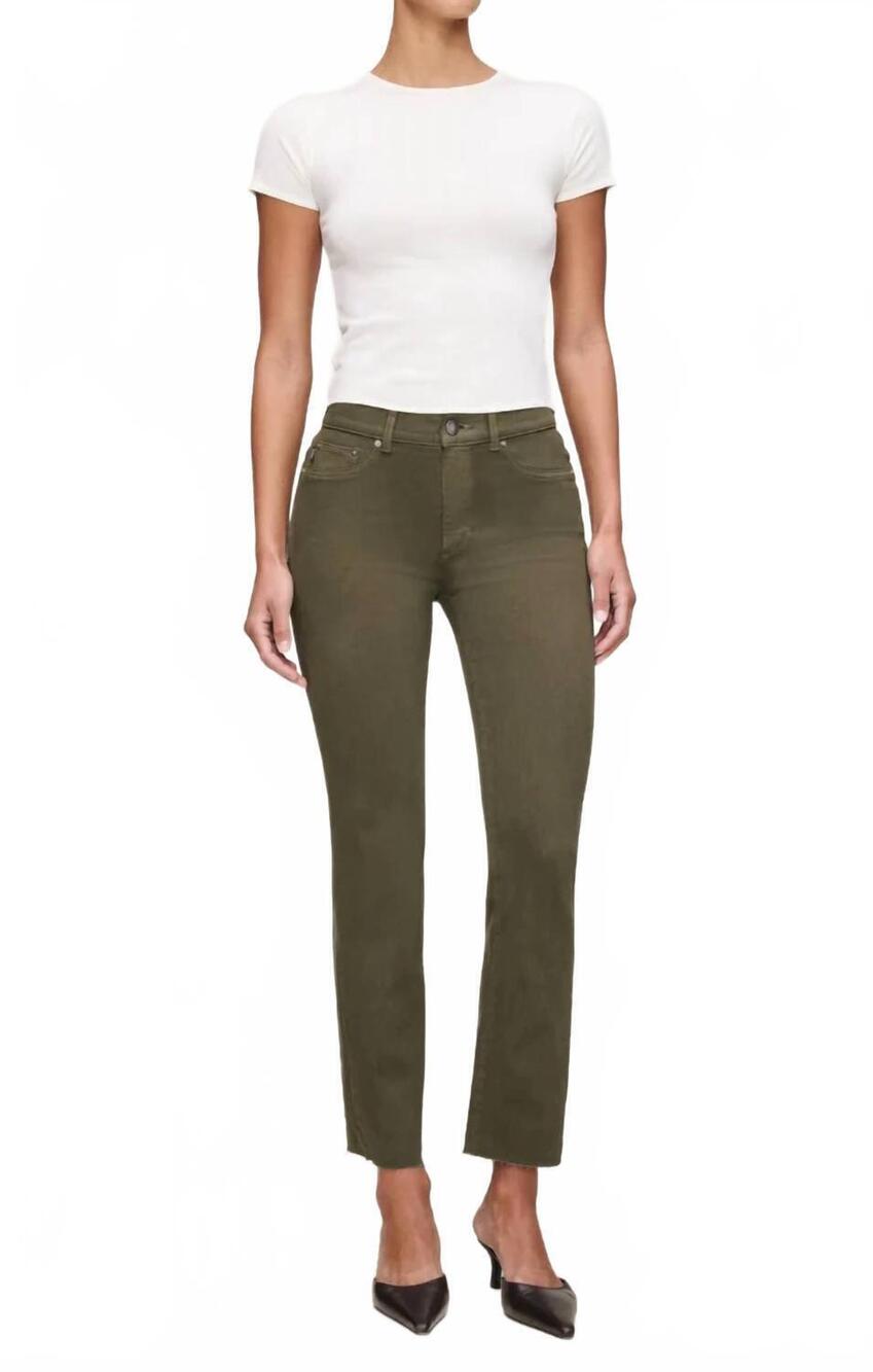 NEW DL1961 - WOMEN'S women's mara straight instasculpt jean in green